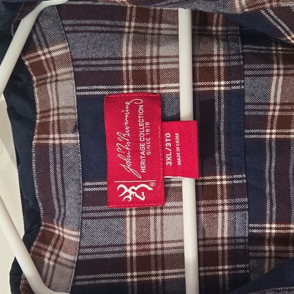 Browning Heritage Collection Navy Quilted Reversible Chore/Utility Jacket - Picture 2 of 15